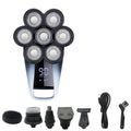 Head Shavers for Bald Men, 6 IN 1 Shaver 7-Blade Grooming Kit Electric Shaver For Men Hair Trimmer Beard Electric Razor Wet Dry Facial Body Bald Head Shaving Machine