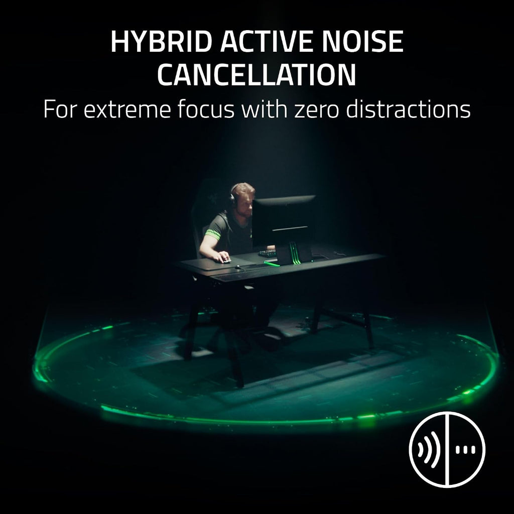 Razer BlackShark V3 Pro Wireless ANC Gaming Headset for PS5: Full Band Mic - 50mm Drivers - 2.4 GHz, Bluetooth, 3.5mm - Works with PC, Mac, Nintendo Switch, Smartphone - Long Battery Life - White