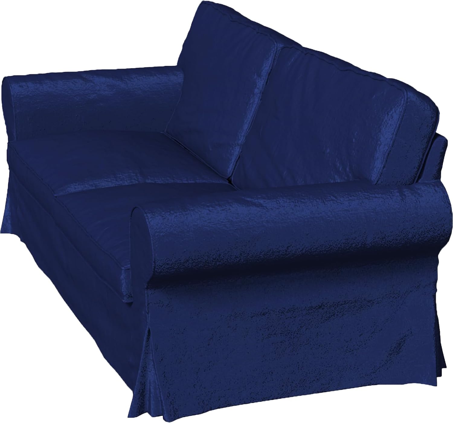Velvet Pets Friendly Sofa Covers Made Compatible for IKEA Ektorp Loveseat Two Seat Slipcovers (Velvet Blue Ektorp 2)