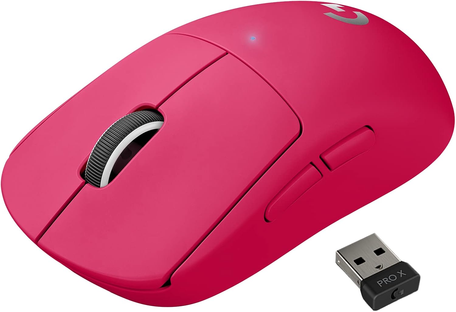 Logitech G PRO X Superlight Wireless Gaming Mouse, Ultra-Lightweight, Hero 25K Sensor, 25,600 DPI, 5 Programmable Buttons, Long Battery Life, Compatible with PC/Mac - Magenta