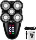 Head Shavers for Bald Men, 5In1 Facial&Body Grooming Set Electric Shaver Hair Trimmer Beard Electric Razor for Men Bald Shaving Machine Digital LCD Display, Black-package B