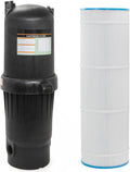 XtremepowerUS 175 sq/ft Swimming Pool Cartridge Filter In-Ground Pool/Spa Swimming Pool Filter for Pool Up to 52,800 Gallons, Pressure Gauge, Filter Included, 2' Inlet/Outlet
