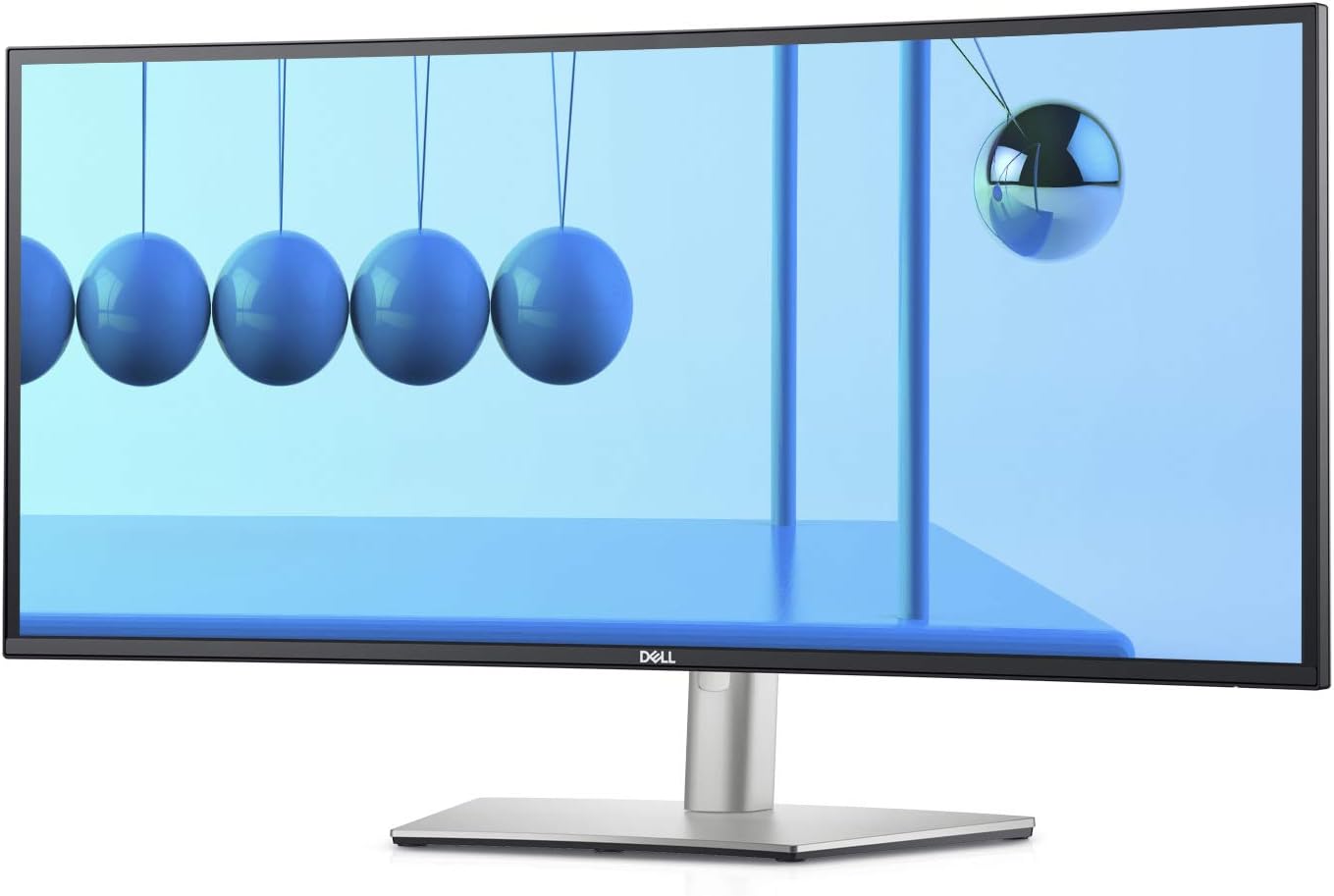 Dell U3421WE UltraSharp Curved Monitor, 34.14 Inch Ultrawide Monitor WQHD (3440 x 1440p at 60Hz), in-Plane Switching Technology, 100mmx100mm VESA Mounting Support, Platinum Silver