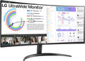 LG 34 Inches 21:9 Curved Ultra Wide Monitor, WQHD(3440 x 1440 Pixels), sRGB 99%(Typ), HDR 10, Dual Controller, PBP, Flicker Safe, Smart Energy Saving, HDMI, DP, Head Phone Out,Tilt, Black, 34WR50QC