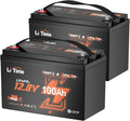 Litime 12V 100Ah Trolling Motors LiFePO4 Battery (Group 31), 12 Volt Bluetooth Lithium Batteries, Max. 15000 Deep Cycles, 100A BMS, Low-Temp Protection for Marine, Boat, Yacht, RV, Solar (2-Pack)