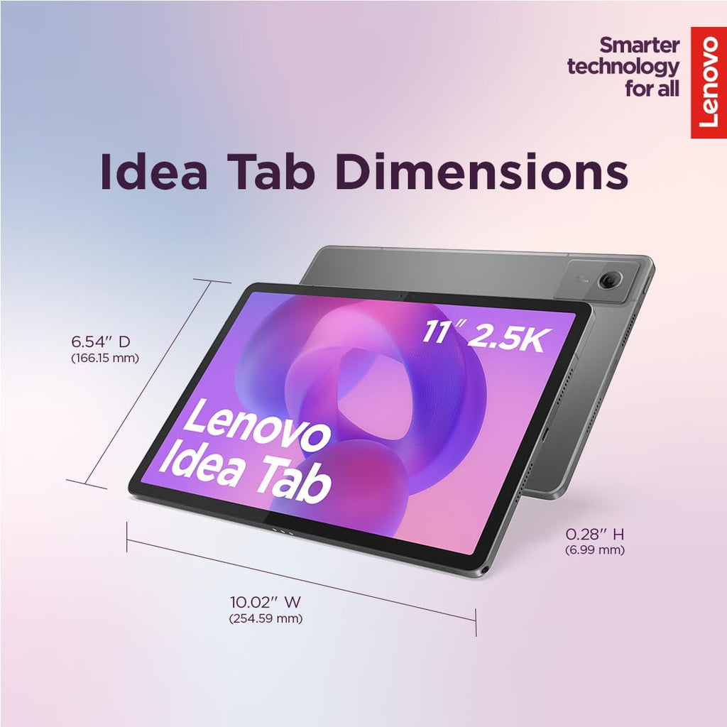 Lenovo Idea Tab - College Tablet - 11″ 2.5K IPS Touchscreen Display - 90Hz - MediaTek Dimensity 6300-8 GB Memory - 256 GB Storage - Integrated Arm Mali-G57 MC2 - Tab Pen and Folio Case