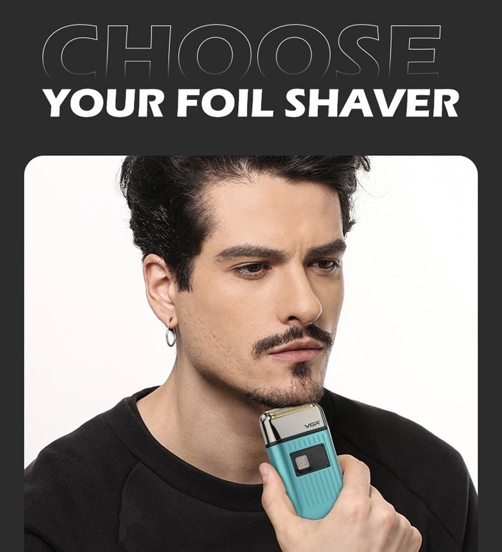 Head Shavers for Bald Men, Electric Shaver Professional Razor Beard Trimmer Shaving Machine Waterproof Rechargeable Foil Shaver for Bald Beard VGR V-357 (Color : Yellow with Box)