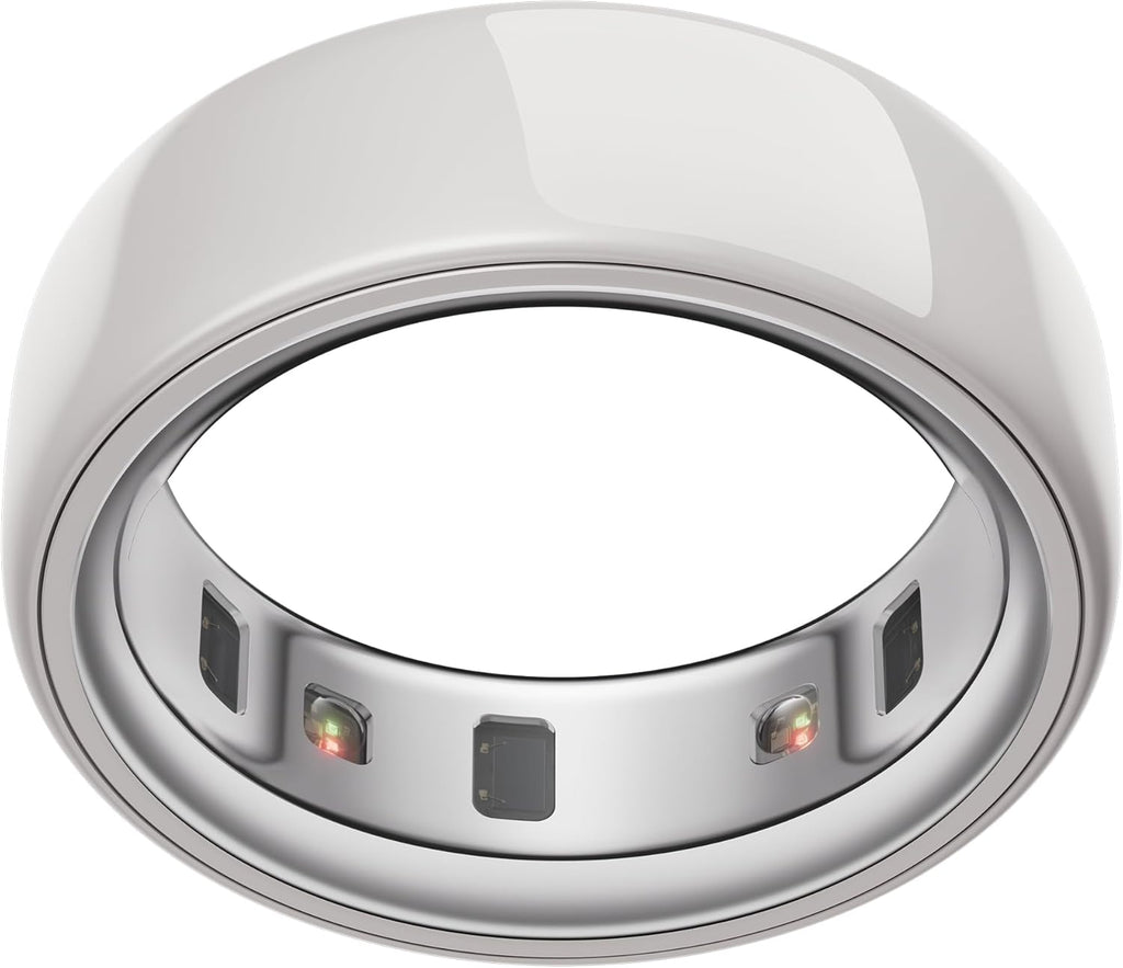 Oura Ring 4 - Ceramic Cloud - Size 7 - Sleep, Activity, Women's Health, AI Advisor, Up to 8 Days of Battery Life, Size Before You Buy, Android & iOS Compatible