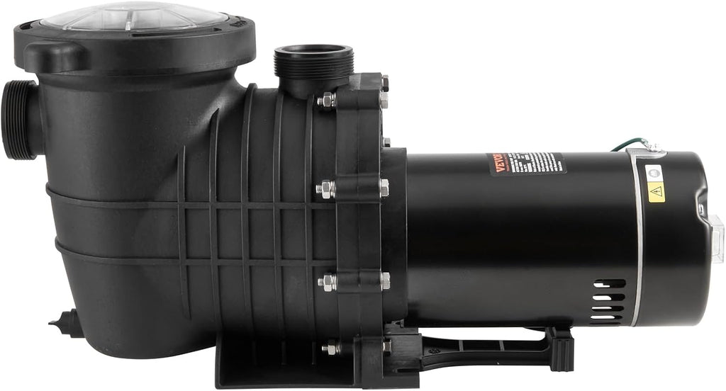 VEVOR Above Ground Pool Pump, 1HP, 80 GPM Max. Flow Single Speed Swimming Pool Pump, 110V/240V 3450RPM 34.4ft Max. Head Pool Pump with Filter Basket for Above Ground Pools, Hot Tubs, or Spas