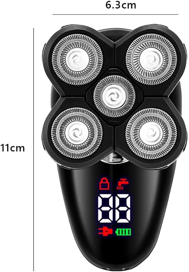 Head Shaver for Men, 5 in 1 Facial & Body Grooming Set Electric Shaver Hair Trimmer Beard Electric Razor for Men Bald Shaving Machine Digital LCD Display