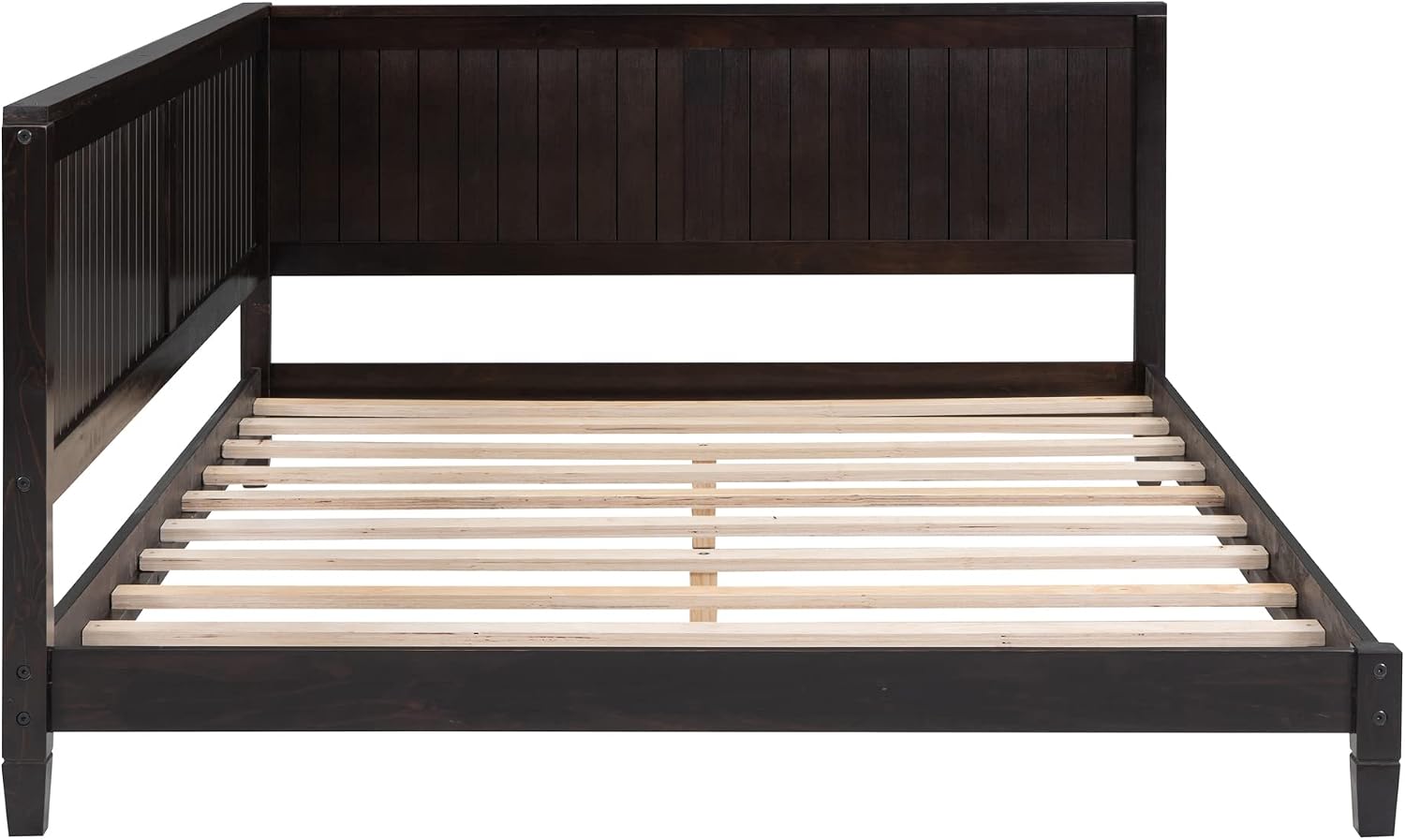 Merax Full Size Daybed Espresso Wood Sofa Bed