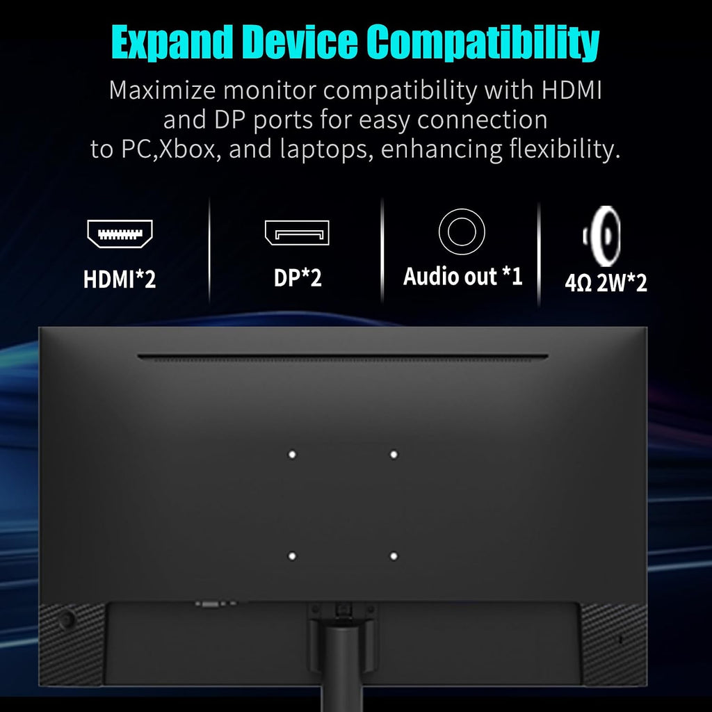 Viewedge 27 inch Gaming Monitor 240 Hz 1ms FHD 1920x1080 Computer Monitor, 110% sRGB HDR10 HDMI x 2 & DP x 2 Port, Built-in Speakers, Support Freesync and Wall Mount