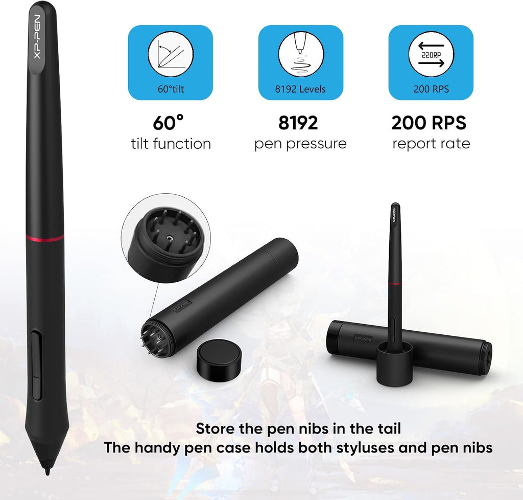 Drawing Tablet with Screen XPPen Artist 22R pro Computer Graphics Tablet 120% sRGB with Battery-Free Stylus Full-Laminated Technology, 21.5 inch Pen Display with 20 Shortcut Keys & 2 Red Dial(Black)