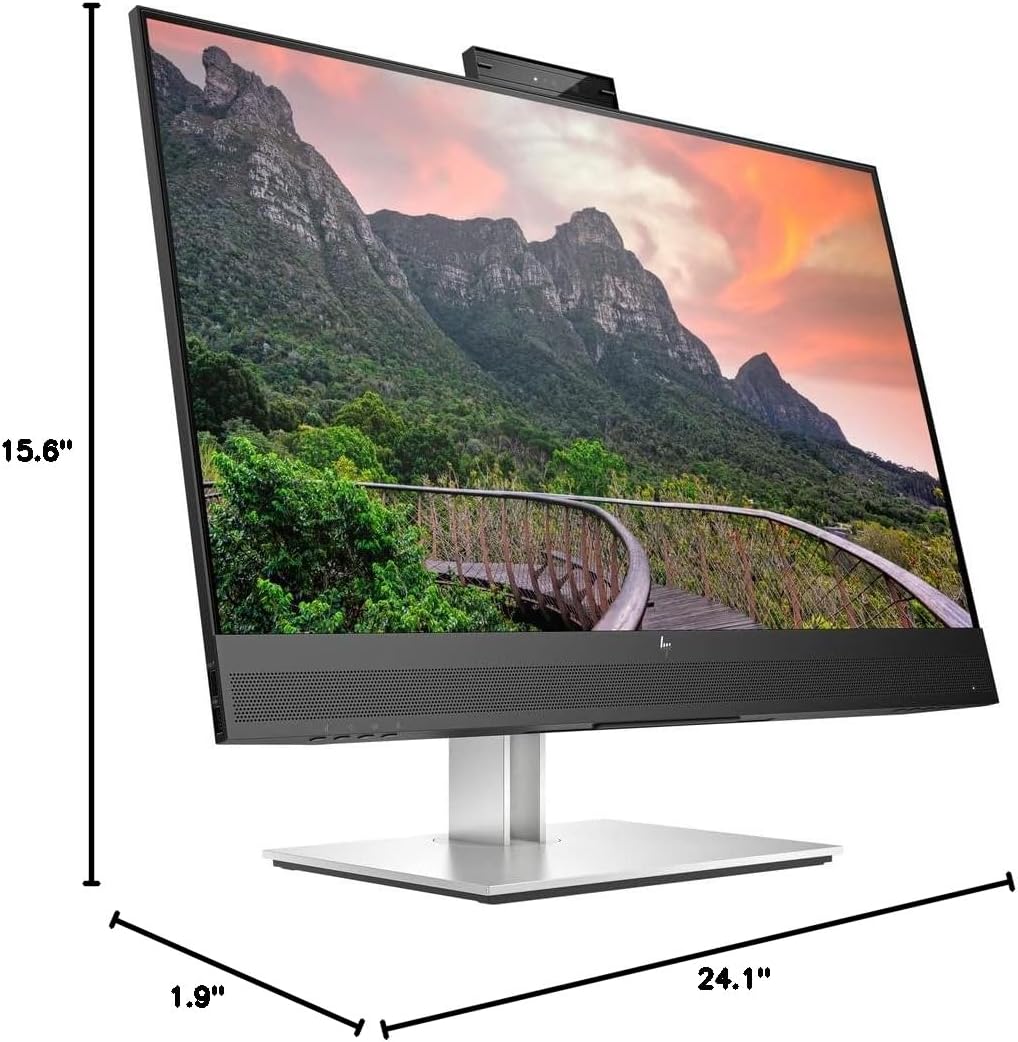 HP E27m G4 27' Class Webcam WQHD LCD Monitor - 16:9 - Black - 27' Viewable - in-Plane Switching (IPS) Technology - 2560 x 1440-300 Nit - 5 ms - Speakers - HDMI - DisplayPort - USB Hub