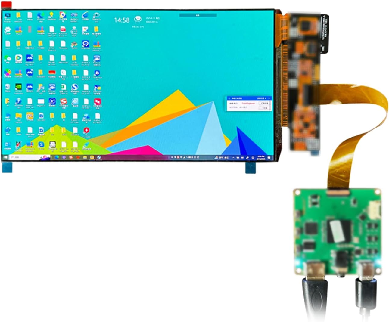 wisecoco AMOLED Display 7 Inch FHD 90Hz High Refresh Rate 850 Nits High Brightness IPS Touch Panel for Raspberry Pi 5/4 Laptop Camera Switch PS4/5 Gaming Display DIY Screen