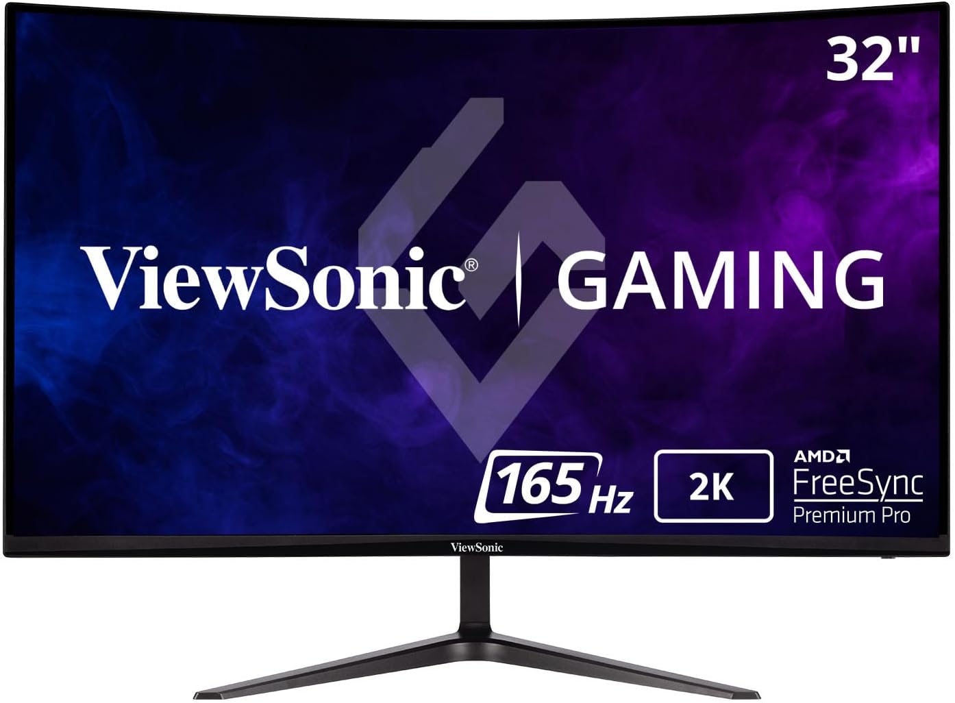 ViewSonic VX3218C-2K 32' Curved 1440p 1ms 165Hz Gaming Monitor with AMD FreeSync Premium, HDMI and Display Port(Renewed)