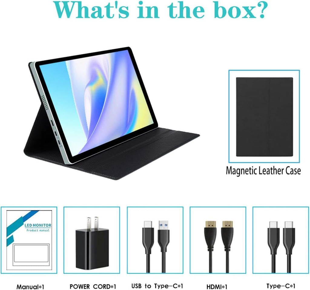 OLED Touchscreen Portable Monitor 10.5' 2k, sRGB 100%,Dual USB-C,HDMI for Laptop Mac Phone PS4/5 Switch