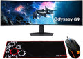 SAMSUNG 49' Odyssey G9 G95C DQHD 240Hz 1ms(GtG) DisplayHDR 1000 Curved Gaming Monitor Bundle with Deco Gear Wired Gaming Mouse + Large Extended Pro Gaming Mouse Pad Water Resistant