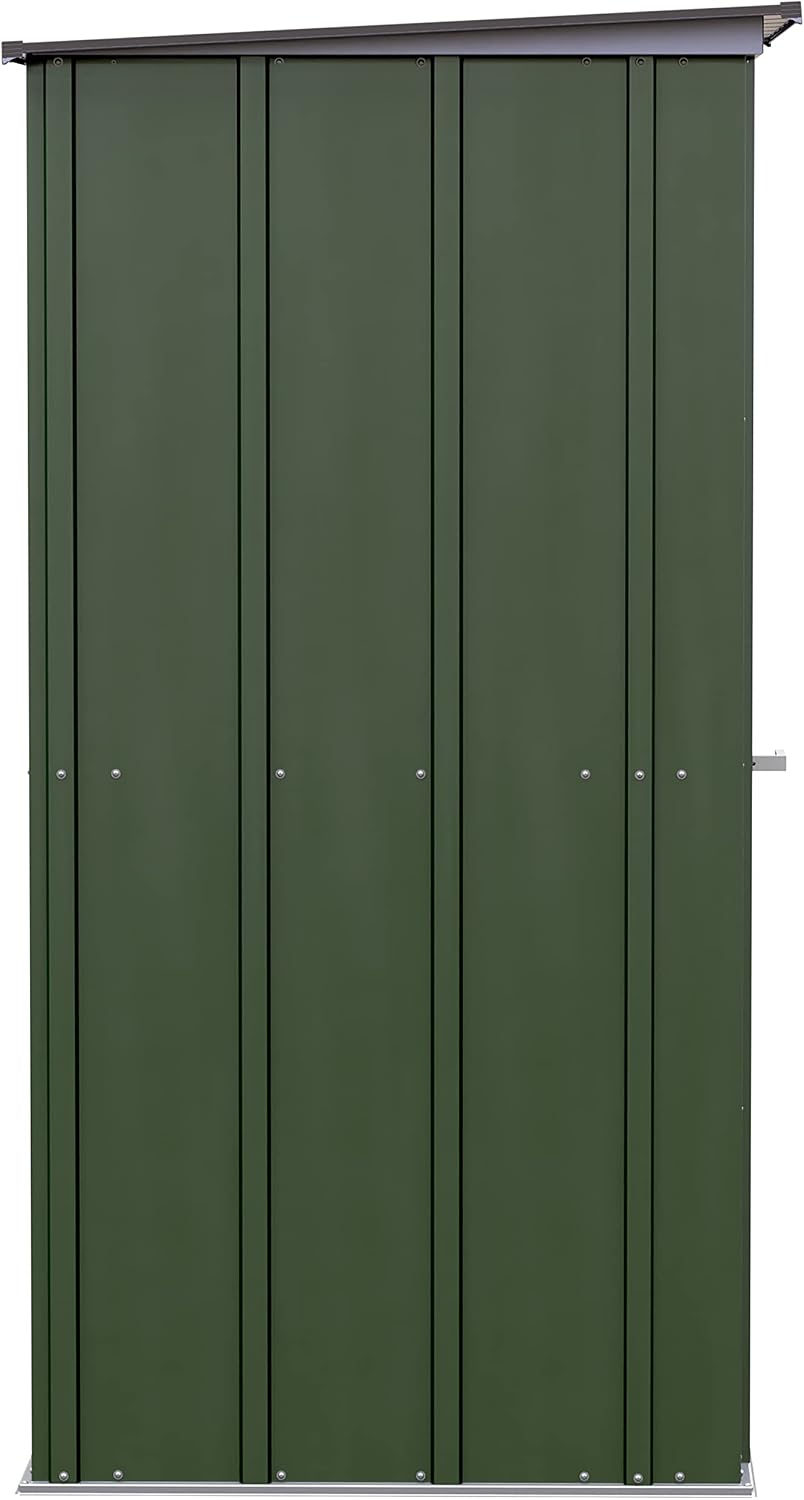 Scotts 4' x 3' x 6' Garden Storage Cabinet, Compact Outdoor Lockable Metal Shed Kit for Backyard, Patio, and Lawn