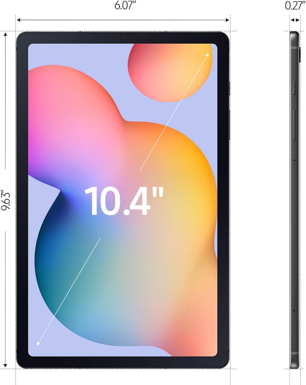 Samsung Galaxy Tab S6 Lite Android Tablet (10.4' 2K Touchscreen, 128GB Storage(64GB+64GB SD Card), S Pen for Note-Taking, Drawing, 14-Hr Long Battery Life, 5MP + 8MP Camera, Durable) SM-P620, Gray