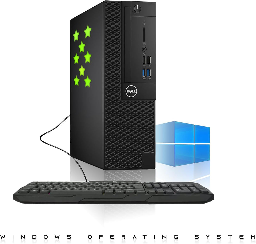 Dell Desktop PC Gaming Bundle - Core i7, 16GB RAM, 1TB SSD, 27-inch Curved Monitor, GT 1030, RGB Keyboard with AI-Enhanced Copilot Key and Mouse, RGB Headphone, Webcam, Wi-Fi, Windows 11 Pro(Renewed)