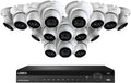 Lorex Technology NC4K3F-1616WD 16 Channel 3TB 4K Ultra HD Nocturnal NVR System with Sixteen Smart IP Security Dome Cameras wReal-Time 30FPS and Listen-in Audio, 150ft Night Vision, Color Vision