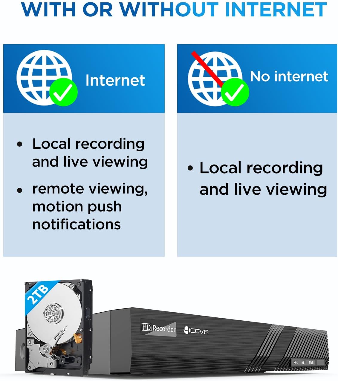 4COVR 4K PoE Security Camera System with Audio, 8X 8MP IK10 Vandal-Proof IP67 Dome IP Camera, 8 Channel 4K NVR 2TB HDD, AI Human Vehicle Detection & Night Vision, 24/7 Home Recording, LY54AX8M0808
