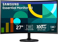 Samsung 27' Essential S3 (S36GD) Curved Monitor - FHD, 1800R Curved Screen, 100Hz, Eye Saver Mode, Game Mode, HDMI D-sub, LS27D36CGANXZA