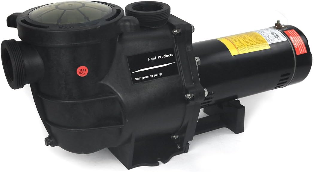 XtremepowerUS 2HP In-Ground Swimming Pool Pump Dual Speed High Flow 2' Inlet 230V High Flo 2-Speed w/ Slip-On Fitting Adapter, 5,820 GPH with Filter Basket