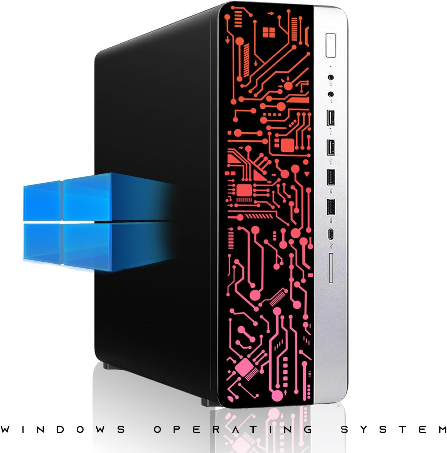 HP G4 Desktop RGB Computer PC Intel i7-8th Gen, 16GB DDR4 Ram 512GB SSD, Dual 24 Inch Monitor, RGB Speaker, Gaming Keyboard Mouse, 2X ARGB Fan WiFi, Win 11 (Renewed)