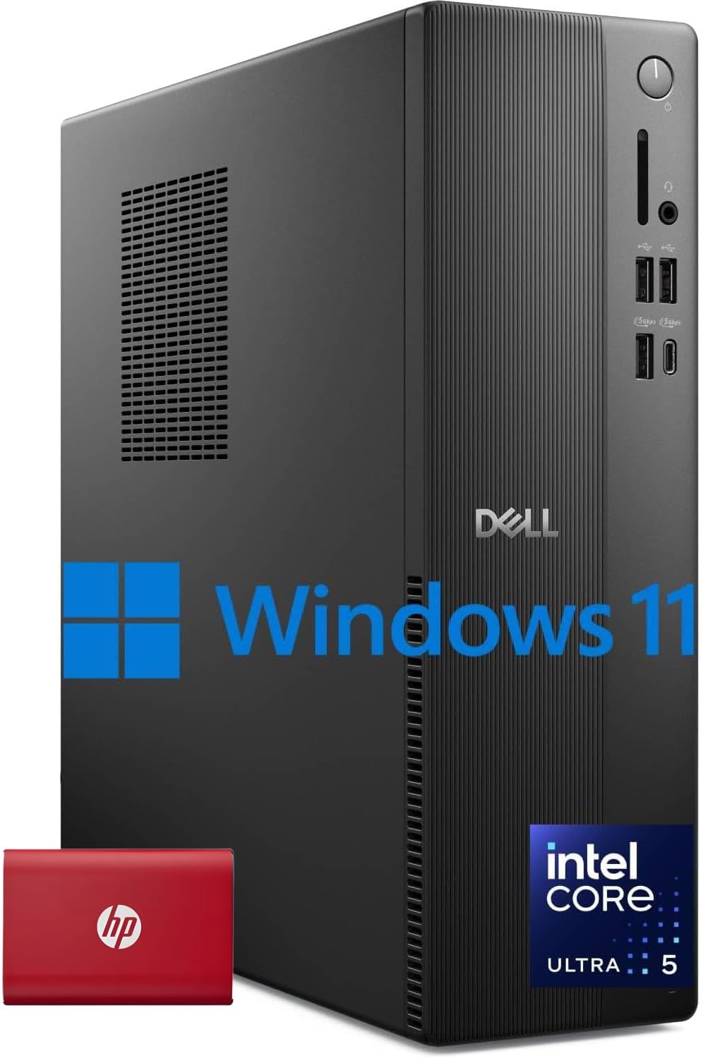 Dell 2025 ECS1250 Business Desktop - Intel Ultra 5-225(10Core, 10Threads), Ultra-Quiet Design, 32GB DDR5 RAM, 2TB PCIe SSD + 512GB Portable SSD, SD-Card Reader, Dual 4K Monitor Support, Windows11