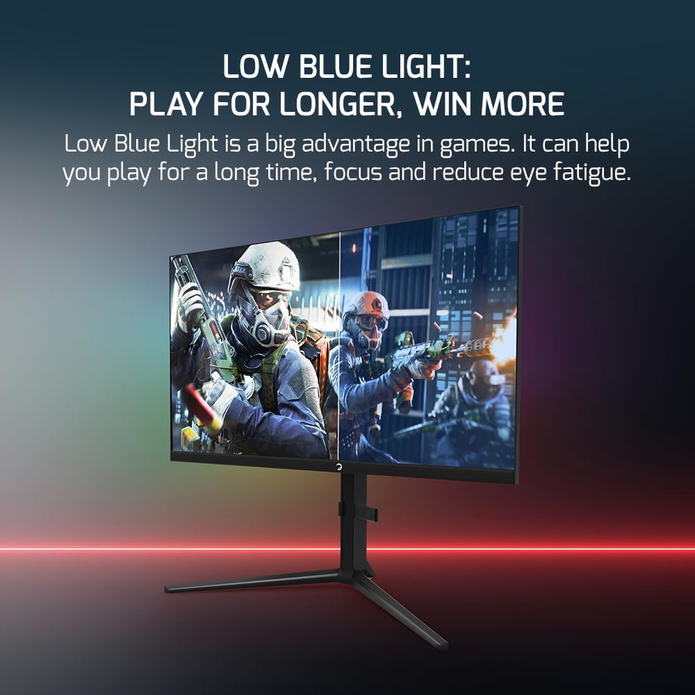 GAMEPOWER Rapid 27 inch Gaming Monitor 360Hz 1ms, 1080P Flat IPS, HDR10 Height/Tilt/Swivel/Pivot Adjustable RGB Anti-Glare Display, HDMI/DP/USB, FreeSync, G-Sync, 350 cd/m² Bright LEDs, Laser Logo