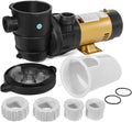 XtremepowerUS 1.5HP Variable 2-Speed Above Ground Swimming Pool Pump High Flow Swimming Pump Strainer with 1.5' Inch Slip On Fitting Adapter For Aboveground Pool
