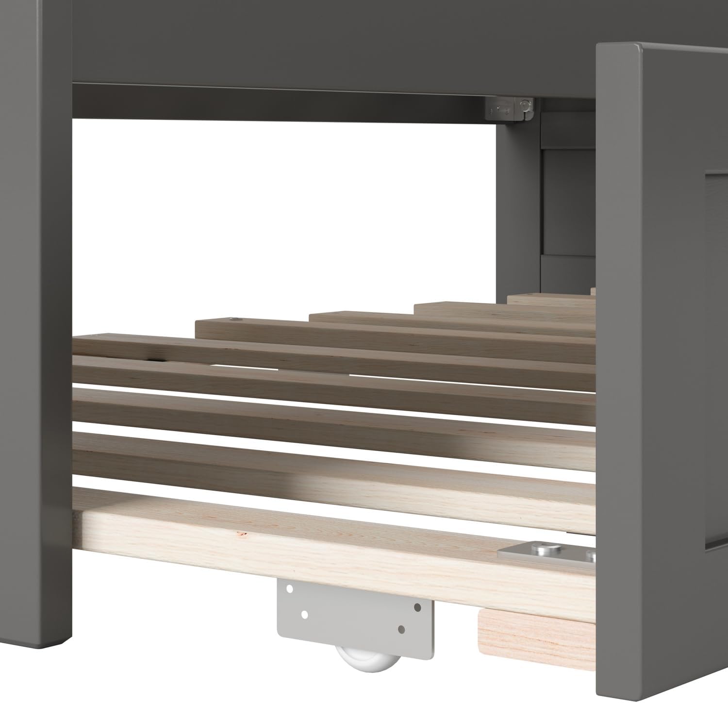 AFI, Acadia Twin Size Wood Daybed Frame with Twin Trundle, Grey