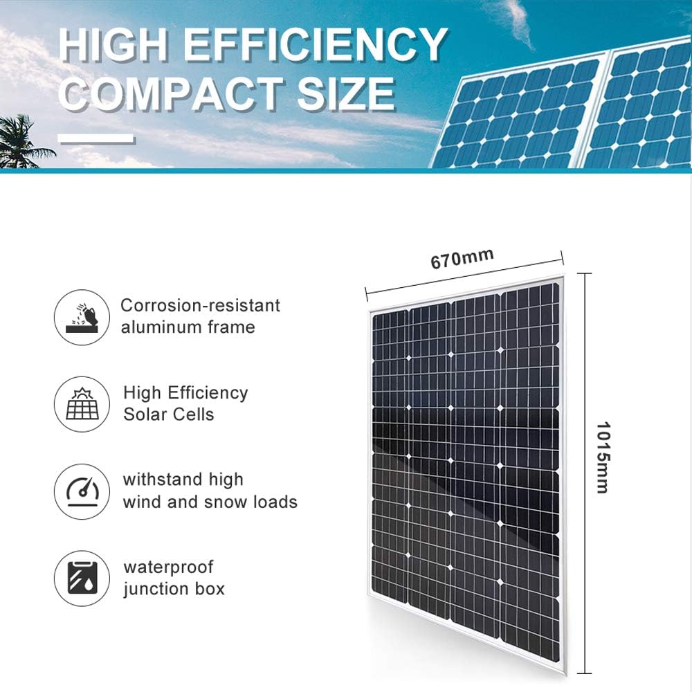 1000W Wind Turbine Generator Kit with 5pcs 120W Solar Panel Monocrystalline + 400W 12V Windmill + 2000W DC 12V to AC 120V Power Inverter + Hybrid Charge Controller
