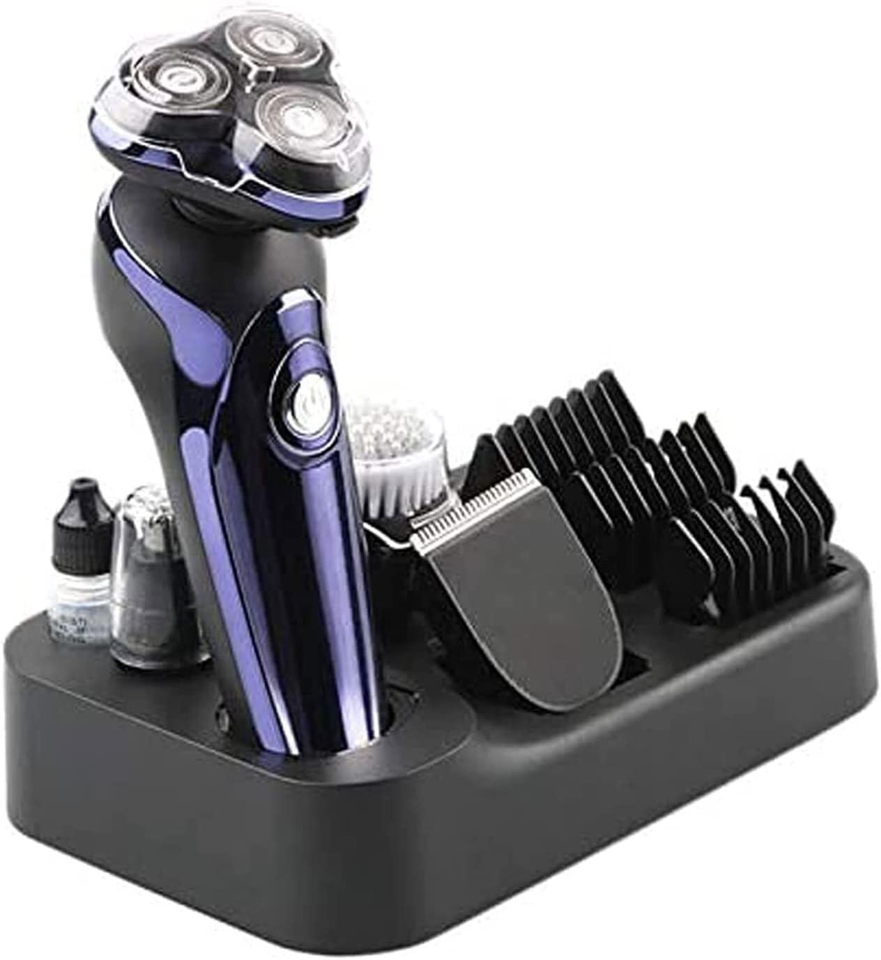 WEedsy Electric Shaver for Men 4D Rechargeable Rotary Razors Beard Trimmer Face Shavers Waterproof Wet & Dry Cordless with Pop-up Trimmer