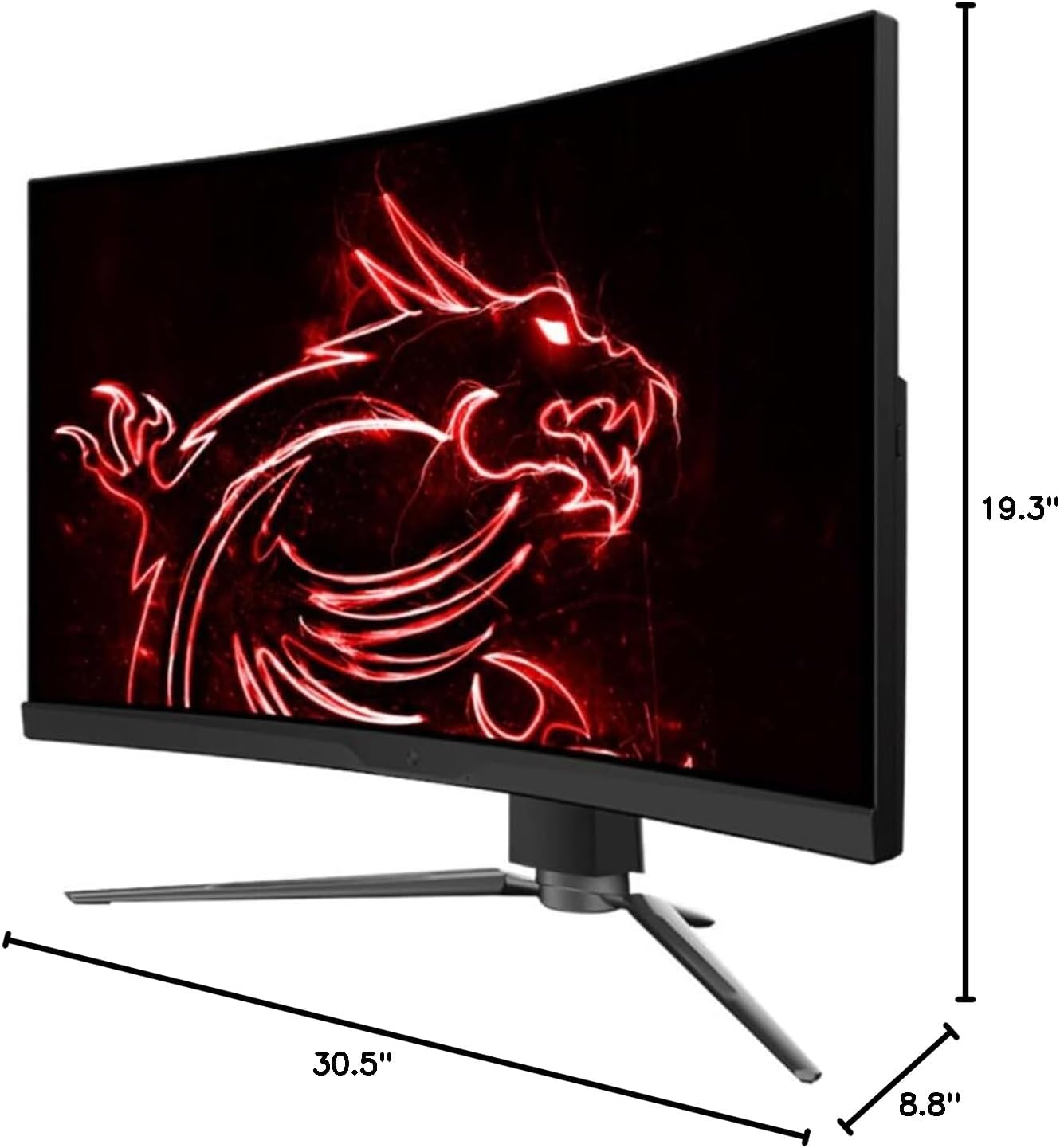 msi MPG ARTYMIS 273CQR QD, 27' Gaming Monitor, 2560 x 1440 (QHD), VA with Quantum Dot Technology, 165Hz, FreeSync Premium Pro, HDR 400, HDMI, Displayport, USB C, Tilt, Swivel, Height Adjustable