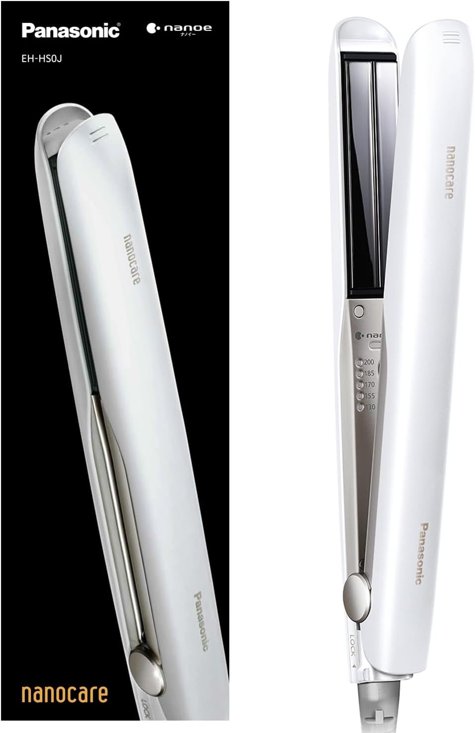 Panasonic EH-HS0J Straight Iron Nanocare AC100-240V Shipped from Japan Released in May 2022 (White)