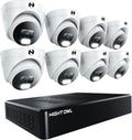 Night Owl 12 Channel NVR Security System with 2TB Hard Drive and 8 Wired IP 4K Plus Deterrence Dome Cameras
