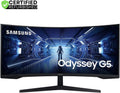 Samsung 34 inch Odyssey G55T WQHD 165Hz 1ms(MPRT) HDR Curved Gaming Monitor - (Renewed)