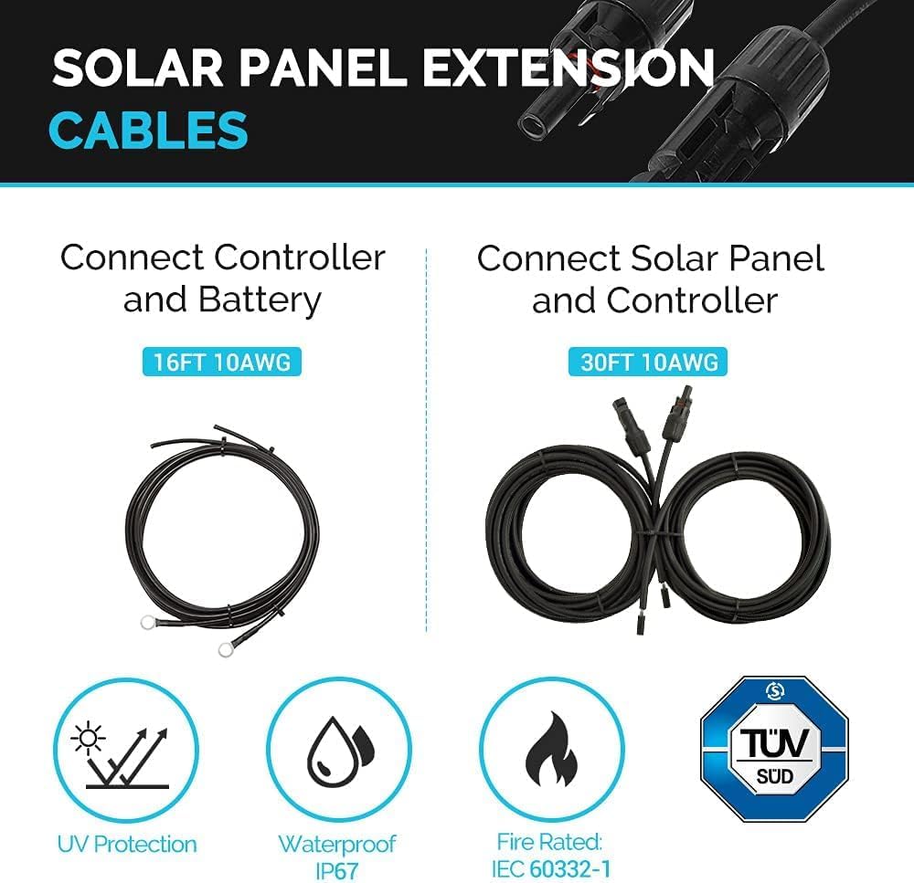 Renogy 200W 12V RV Solar Panel Kit N-Type - Adventurer 30A LCD PWM Charge Controller + Mounting Brackets for RVs, Boats, Trailers, Campers, Marine & Off - Grid Systems