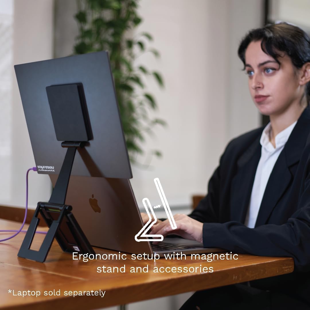 espresso Displays 15 inch Touch Portable Monitor with Adjustable Stand | Ultra-Slim, 1080p Full HD, USB-C, Touchscreen Display for Laptop, Mac, PC, Gaming, and Travel