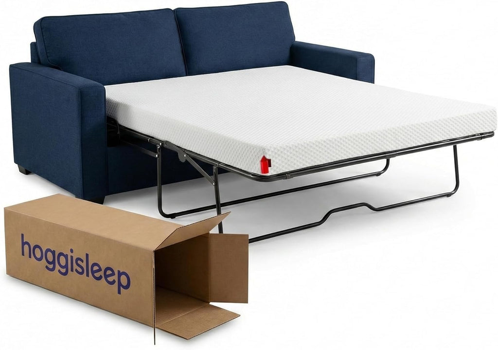Full, 4.5 Inch Sleeper Sofa Bed Mattress - 52x72, Aquasoft Memory Foam, Medium Firm, Breathable Diamond Soft Cover Fabric, Certified Only Safe Foams, Bed in a Box Mattress Made in USA (Full)