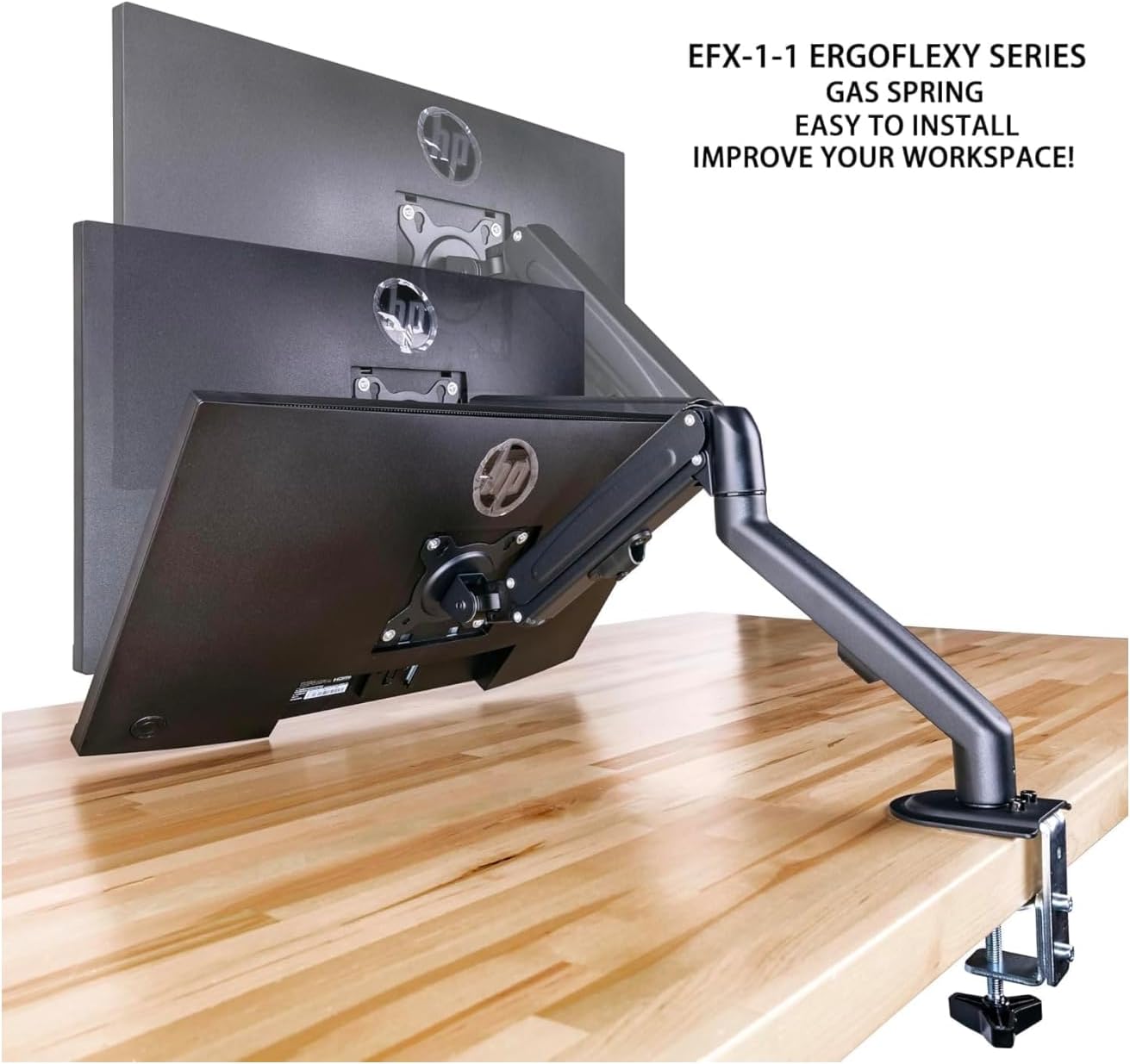 acer Vero V7 V277 Gbmipx 27' FHD IPS Monitor w/ 4ms Response Time, Anti Glare, VESA Mount (100mm), HDMI, VGA & Black Color (UM.HV7AA.G07) with Dockztorm Hub & ErgoFlexy Single Monitor Mount