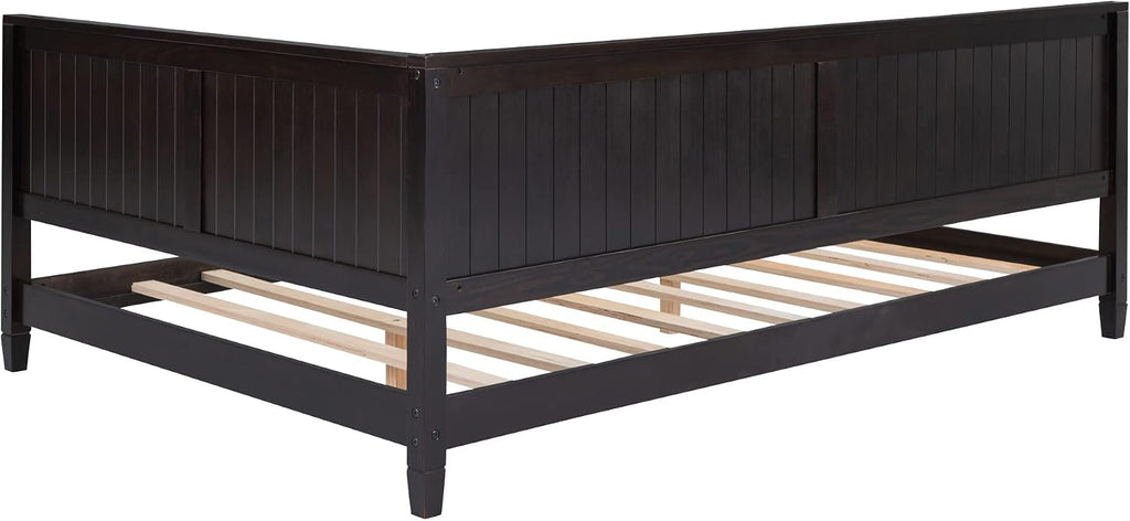 Merax Full Size Daybed Espresso Wood Sofa Bed