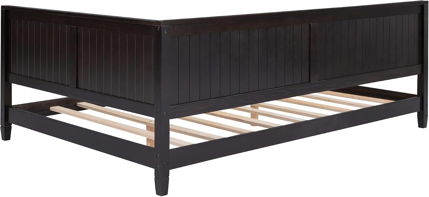 Merax Full Size Daybed Espresso Wood Sofa Bed