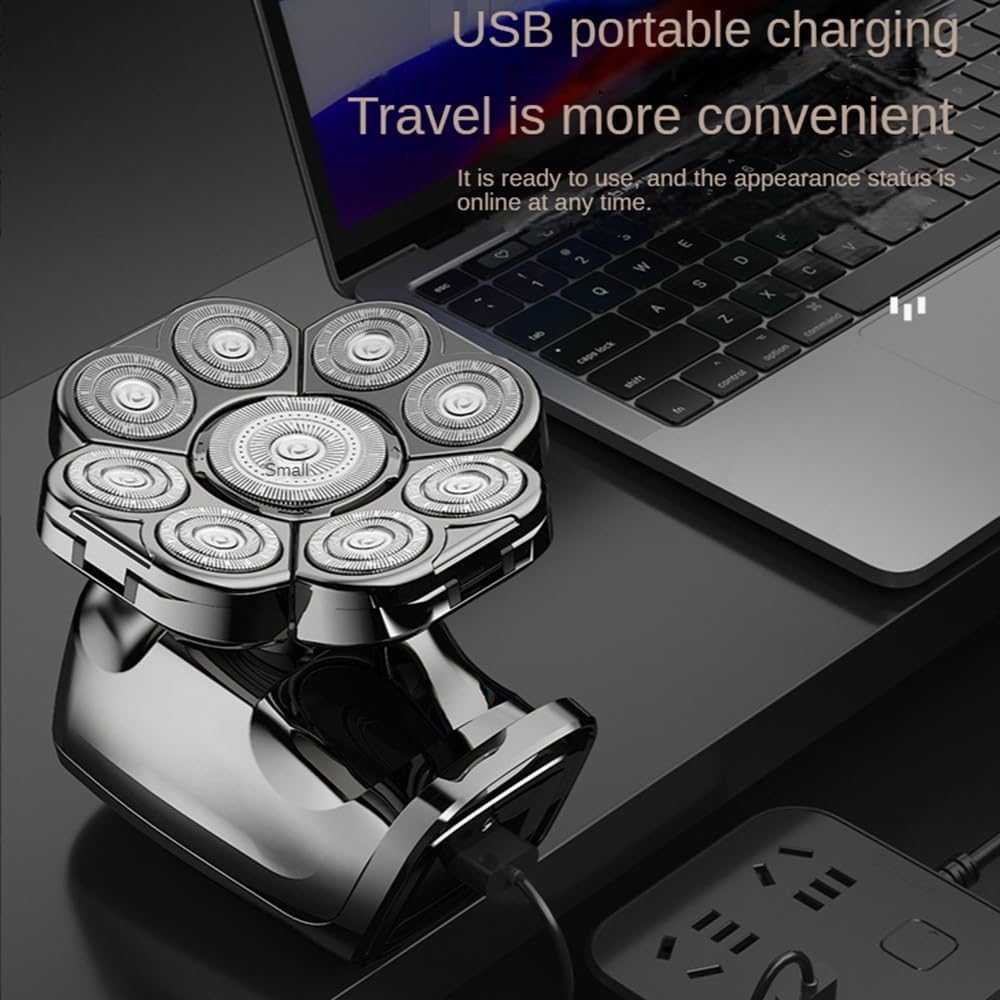 Head Shaver for Men, 6 in 1 Floating Head Electric Shaver 9D Shaving for Bald Men with Nose/Body Trimmer Wet/Dry LED Display Mens Grooming Kit
