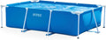INTEX Rectangular Frame 9 ft 10 in x 6 ft 6.75 in x 29.5 in Above Ground Pool, Swimming Pool with Steel Frame, Pump Not Included
