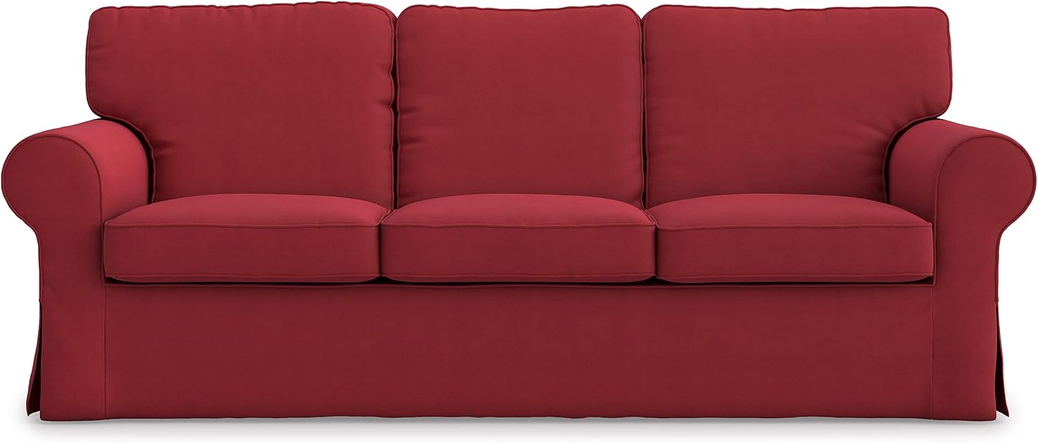 Cotton Ektorp 3 Seat Sofa Cover Slipcover Replacement Made for The IKEA Ektorp 3 Seat Sofa Cover(Cotton Red)-Does NOT fit Ektorp 3.5-seat Sofa