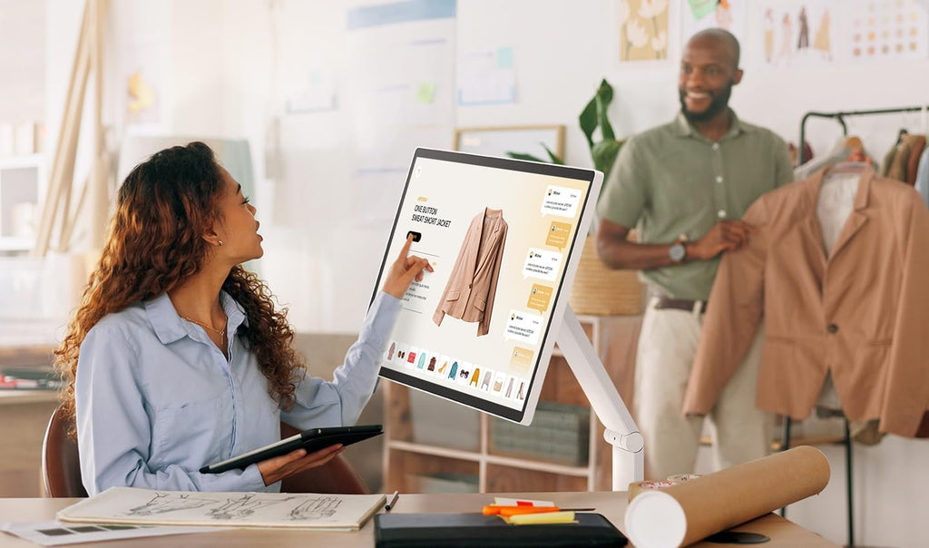 LG Smart Monitor Swing 32U889SA-W 32' 4K UHD 3840x2160 IPS Touchscreen on a Fully Adjustable Wheeled Base HDR10, webOS, Built-in Speaker, HDMI, USB Type-C, Tilt/Height/Swivel/Pivot Stand,White Renewed